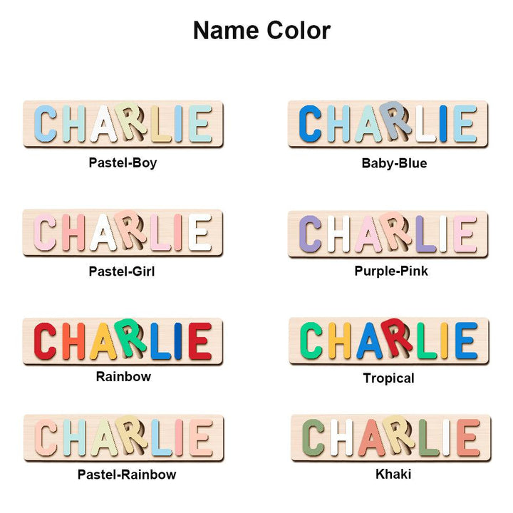 Personalized Baby Name Puzzle With Different Animals