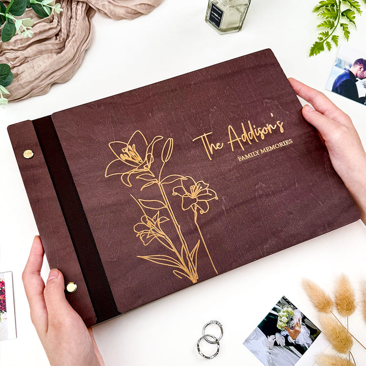 Personalized Memory Photo Album - Memorial Guest Book