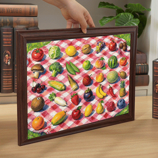 Fresh Harvest Camping - Morphing Lenticular Puzzle