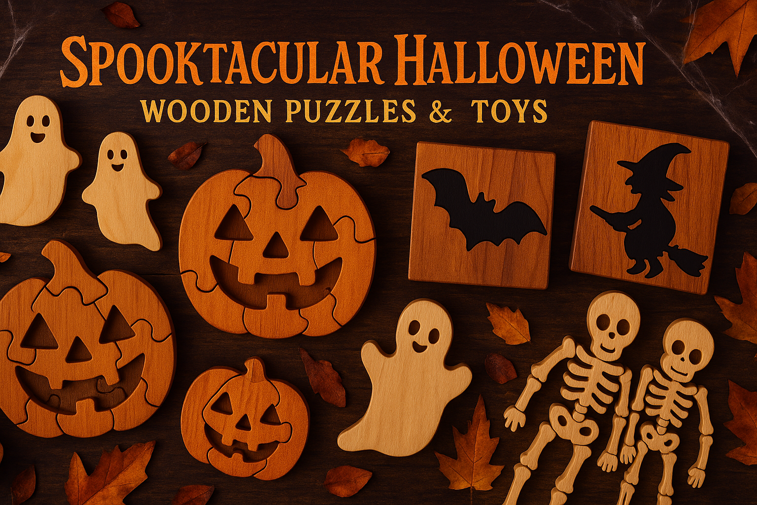 Spooktacular Halloween Wooden Puzzles & Toys banner