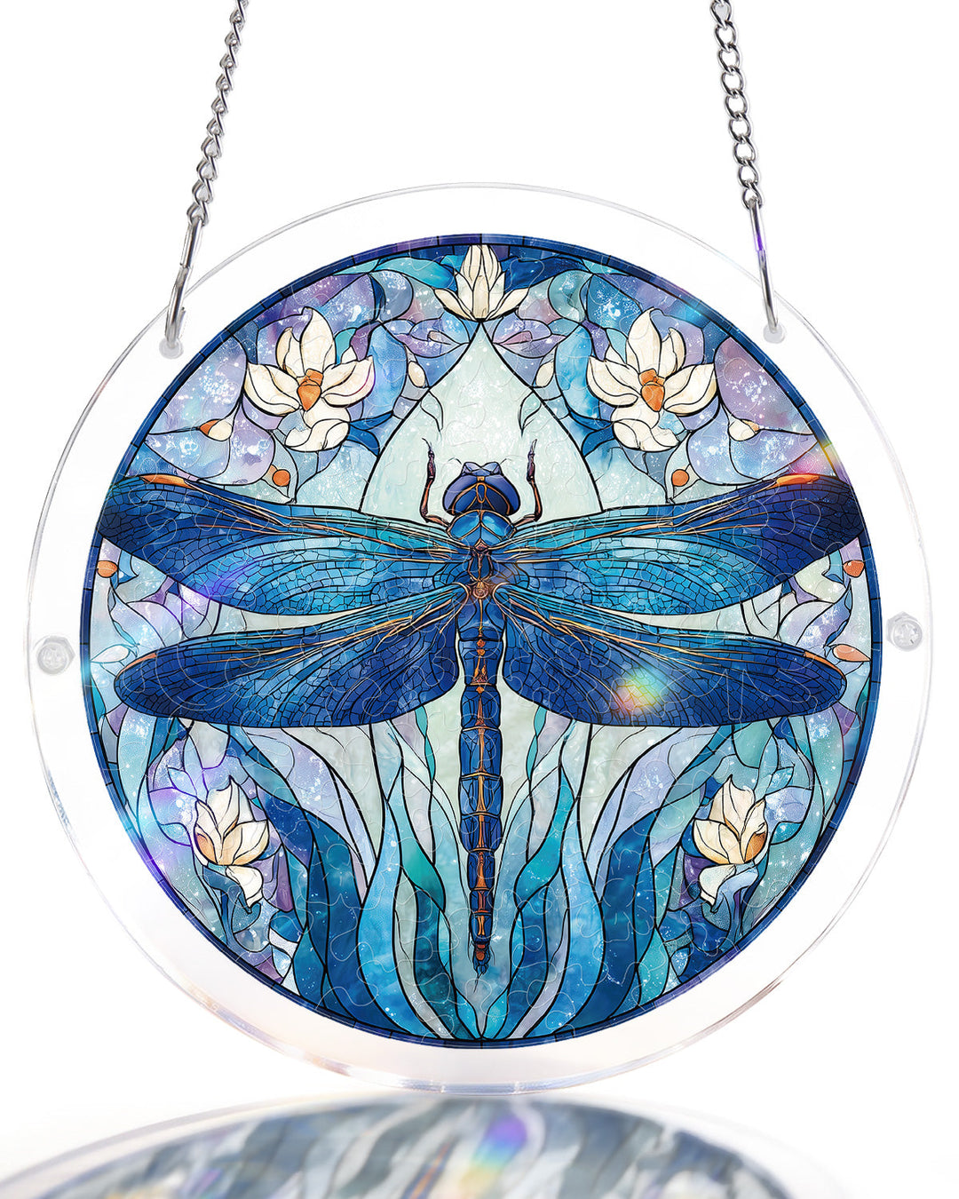 Acrylic Jigsaw Puzzle Suncatcher - Moonlit Dragonfly