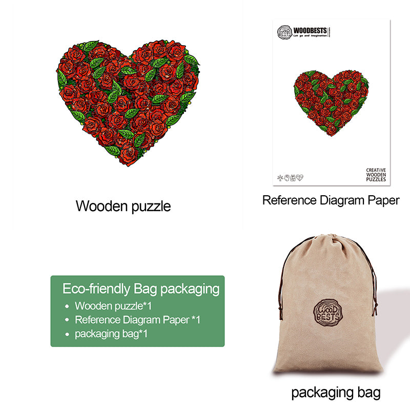 Love Roses Wooden Jigsaw Puzzle