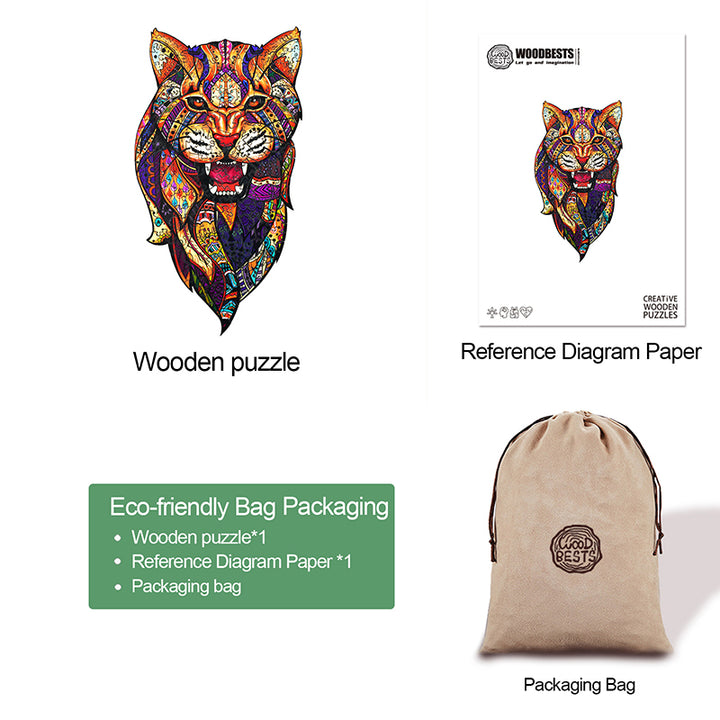 Vigilant Leopard Wooden Jigsaw Puzzle - Woodbests
