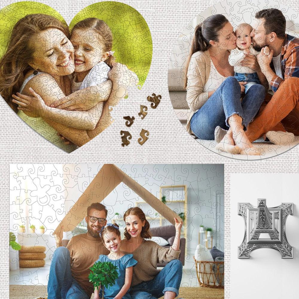 Personalized Photo Wooden Puzzle Love Mother's Day Memorial Memory Gift