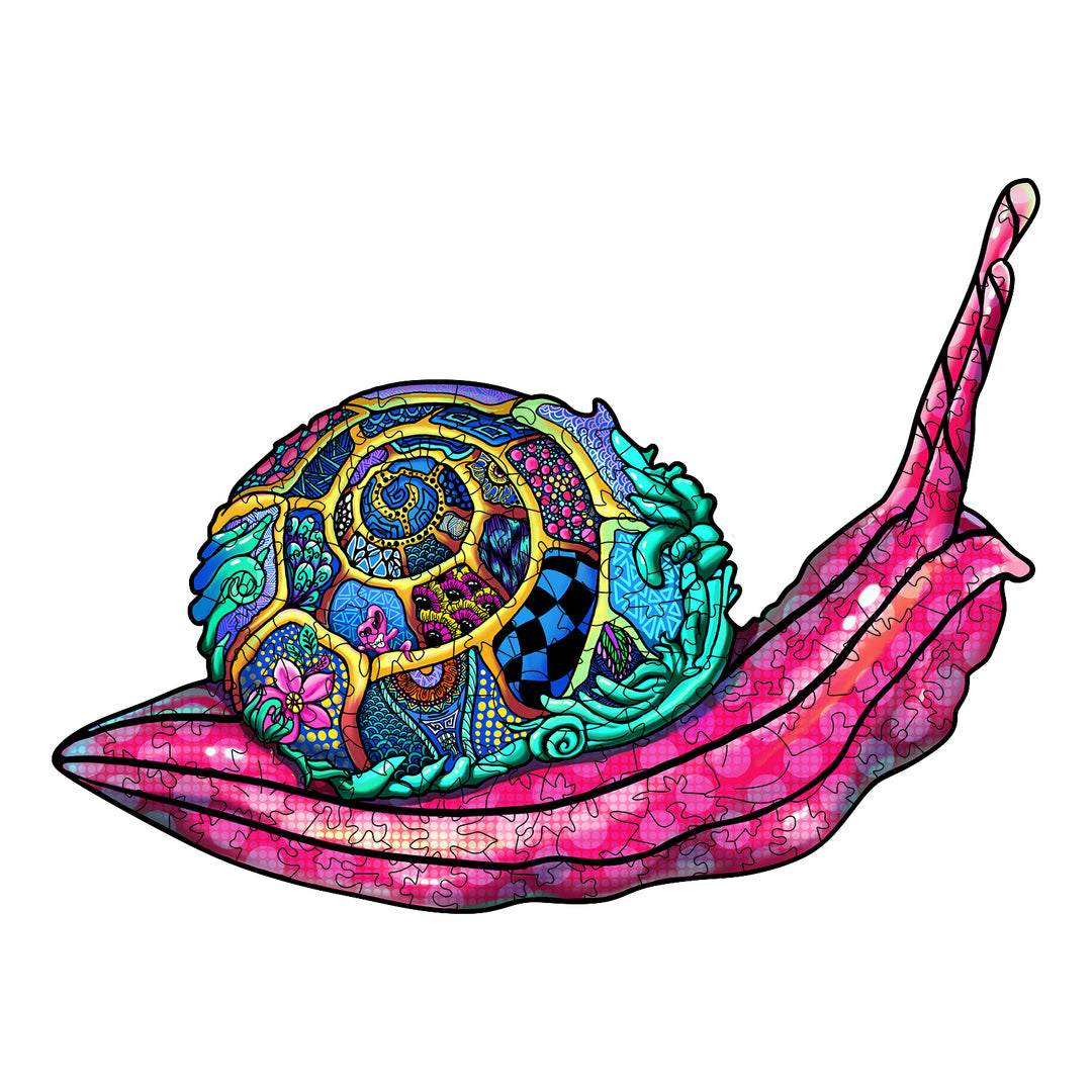 Colorful Snail Wooden Jigsaw Puzzle