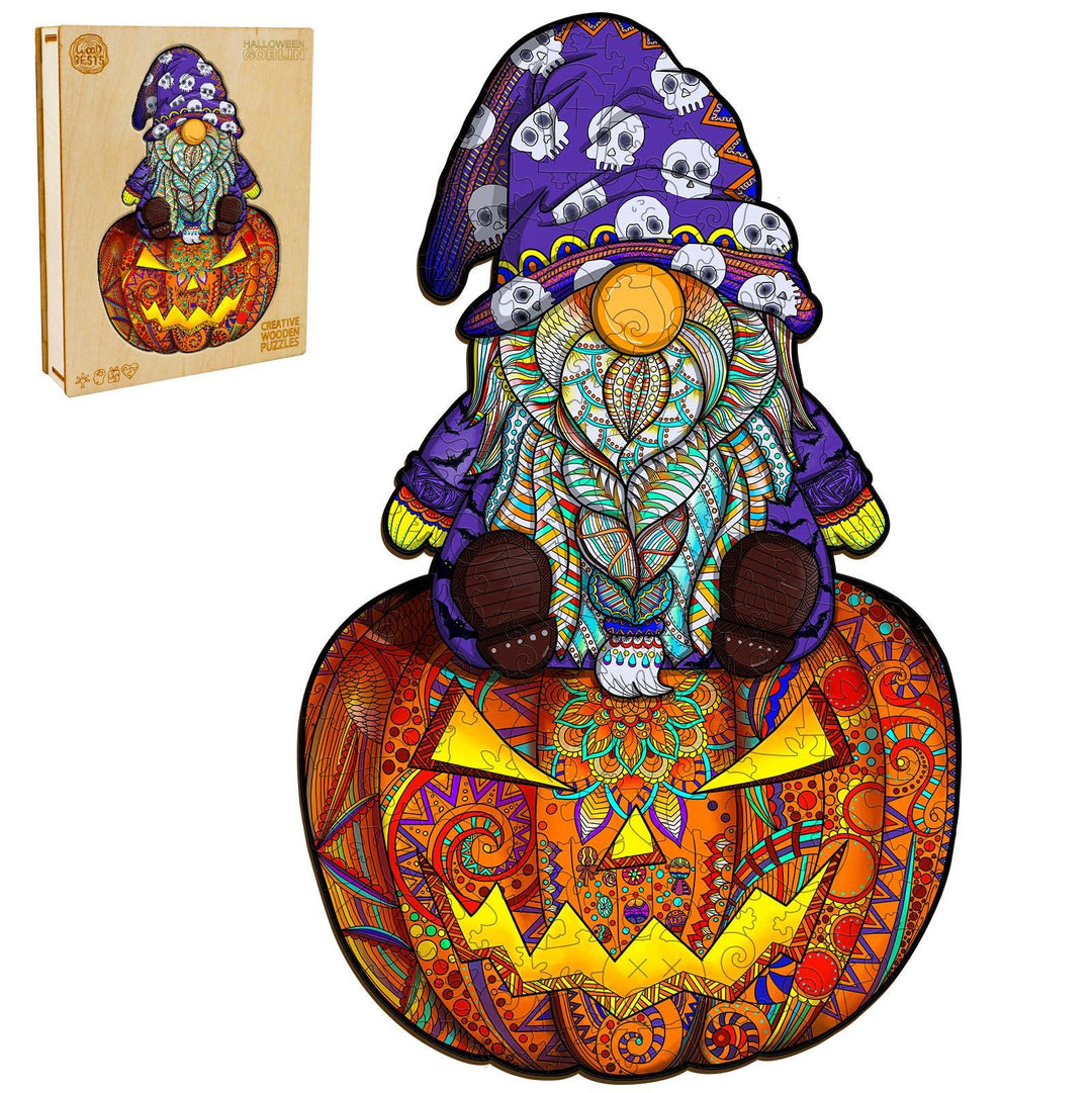 Halloween Goblin Wooden Jigsaw Puzzle-Woodbests