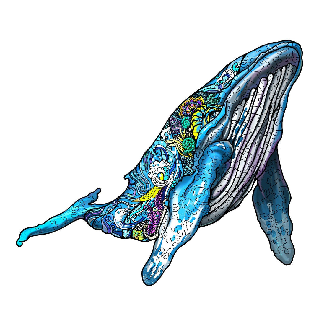 Free Whale Wooden Jigsaw Puzzle