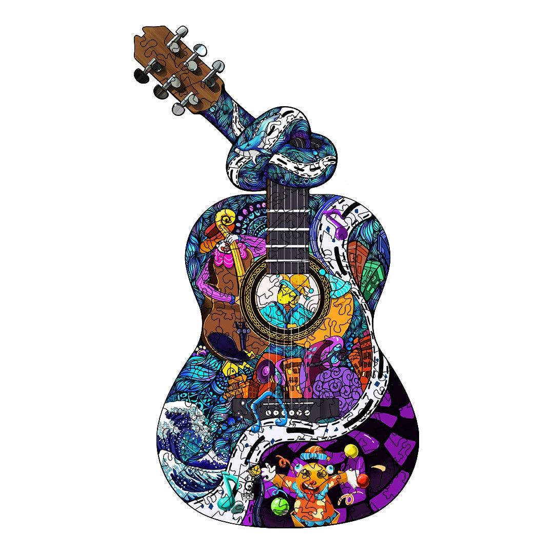 Silent Guitar Wooden Jigsaw Puzzle - Woodbests