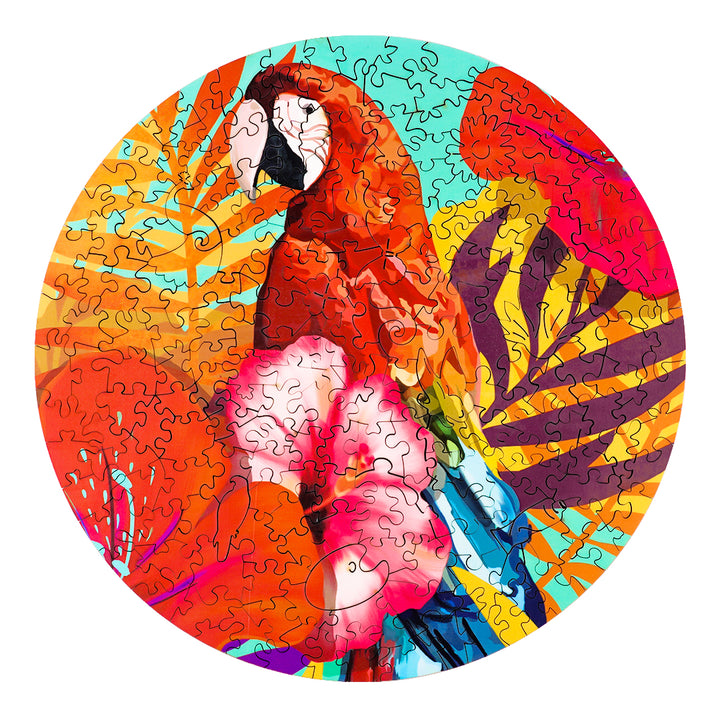 Tropical Parrot Wooden Jigsaw Puzzle