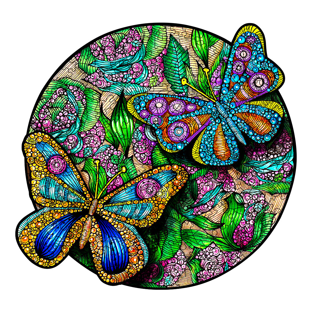 Beautiful Butterfly Wooden Jigsaw Puzzle - Woodbests