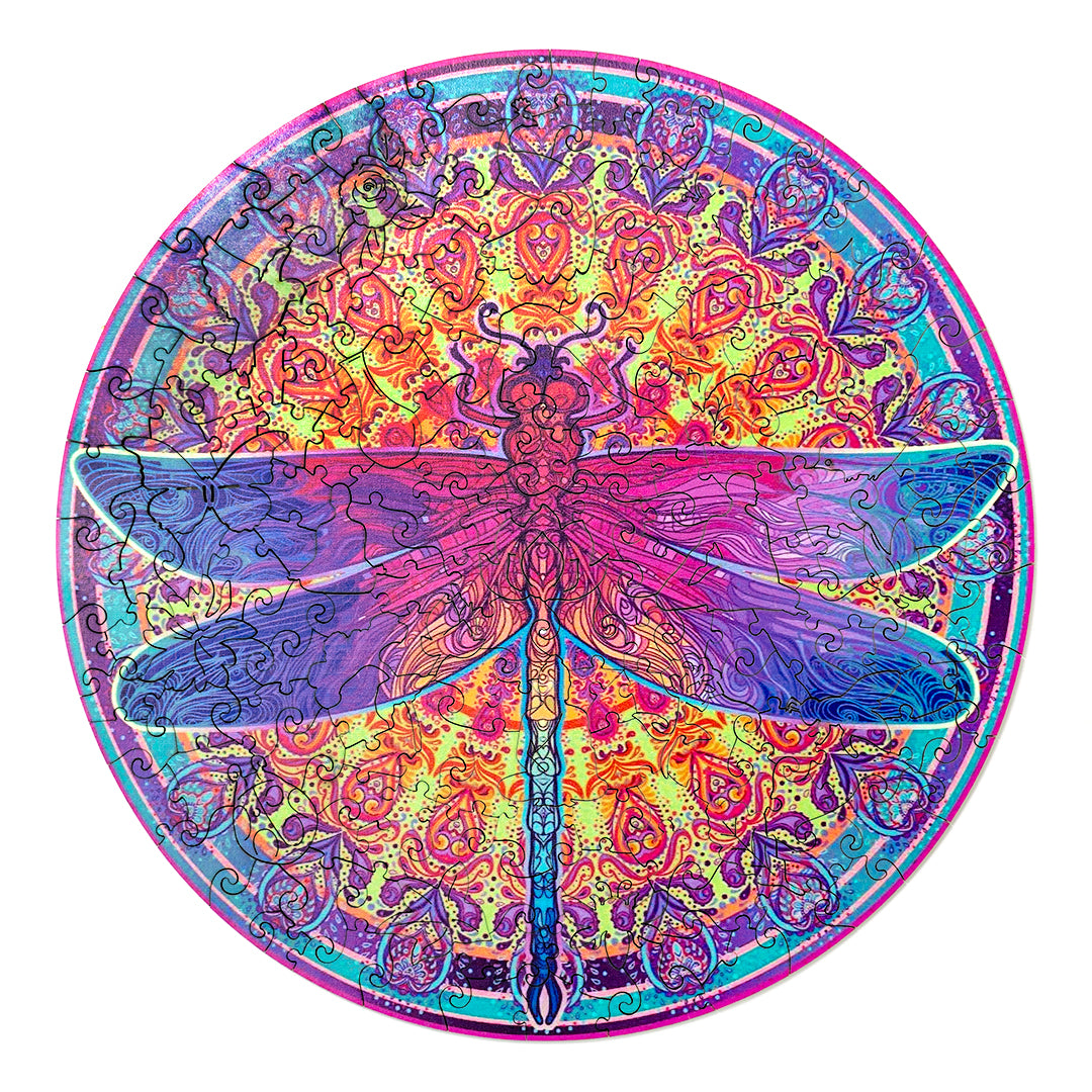 Mandala Dragonfly 2 Wooden Jigsaw Puzzle - Woodbests