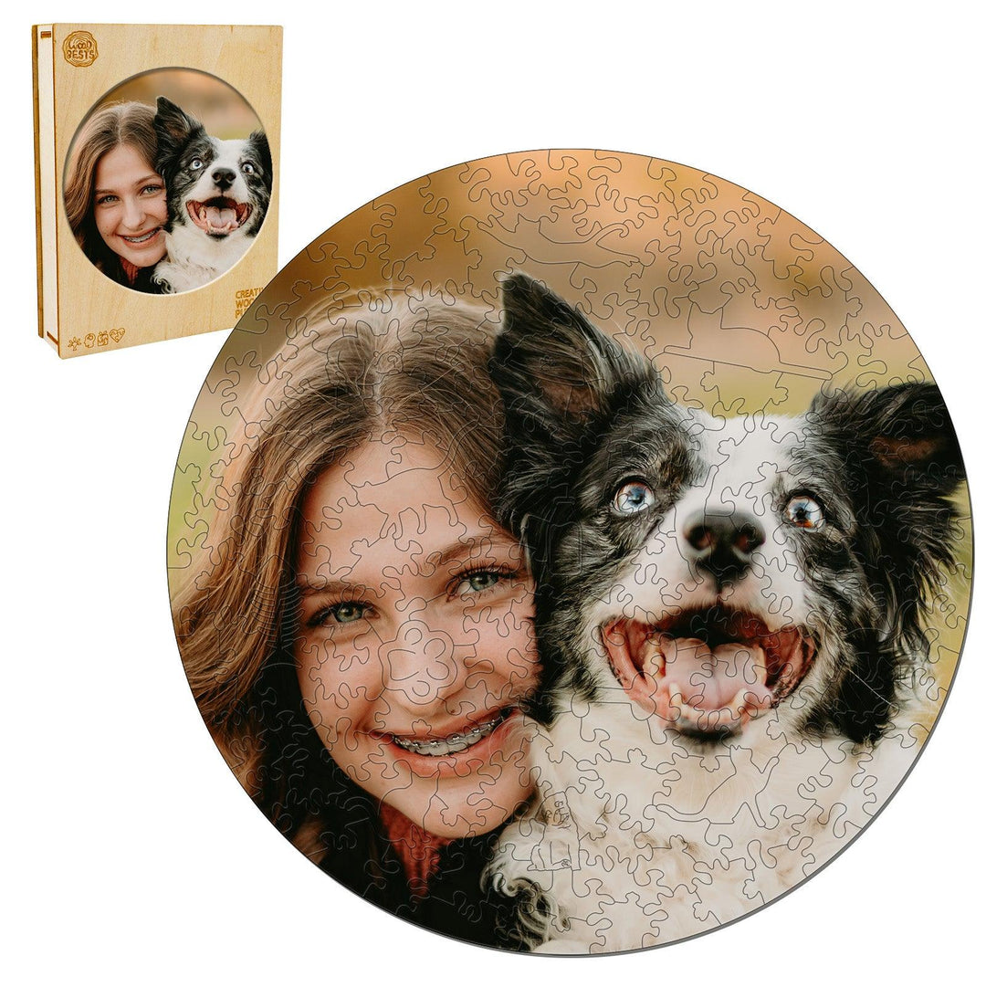 Personalized Pet Dog Lover Sweet Time Wooden Puzzle