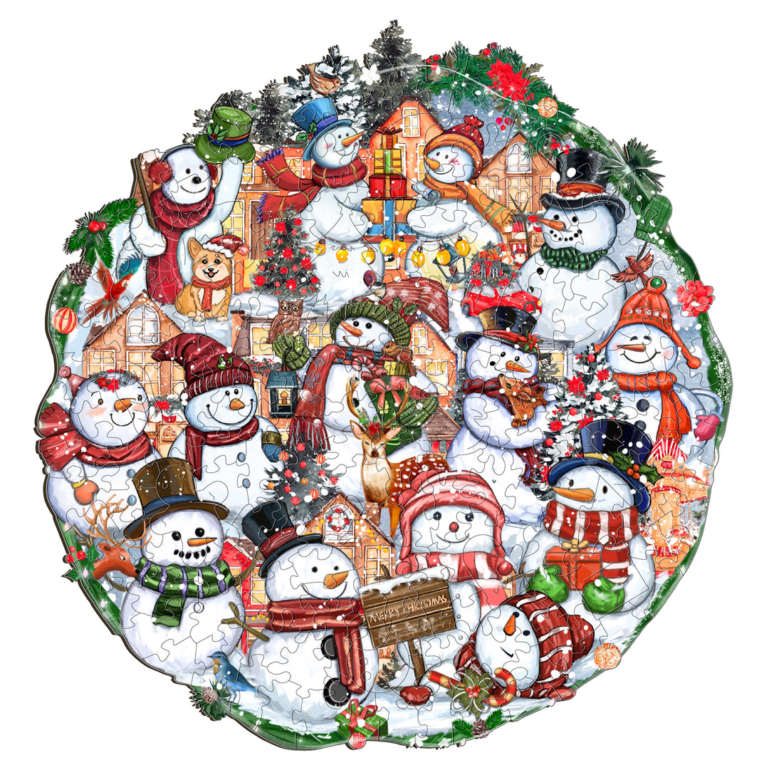 Merry Christmas Wooden Jigsaw Puzzle - Woodbests