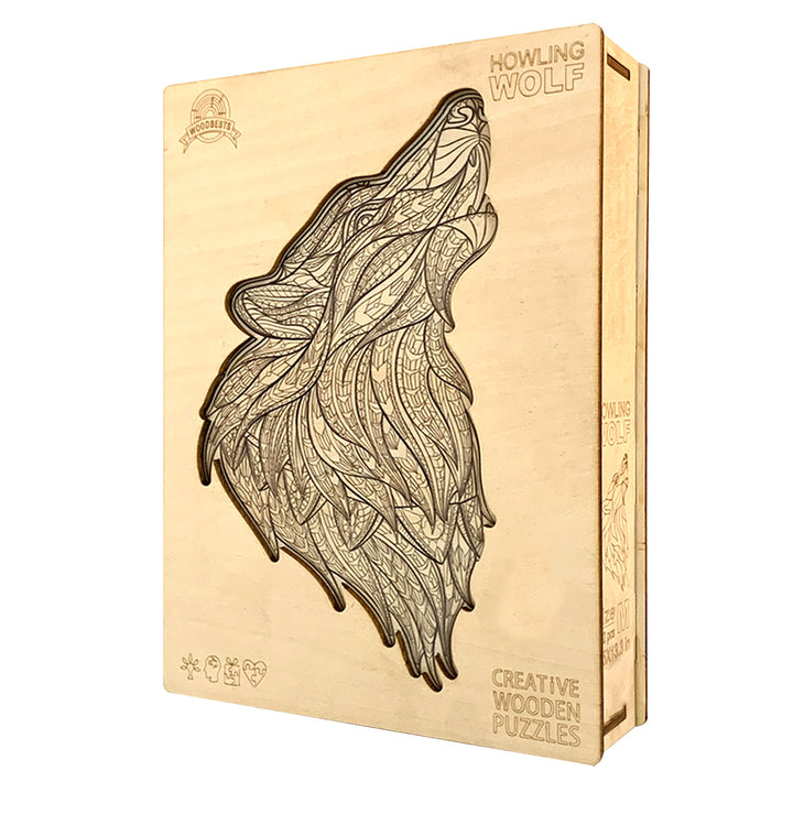 Howling Wolf Wooden Jigsaw Puzzle