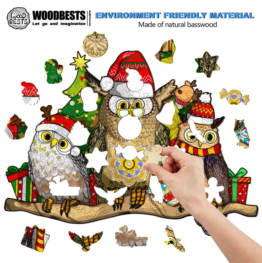Christmas Party Wooden Jigsaw Puzzle-Woodbests