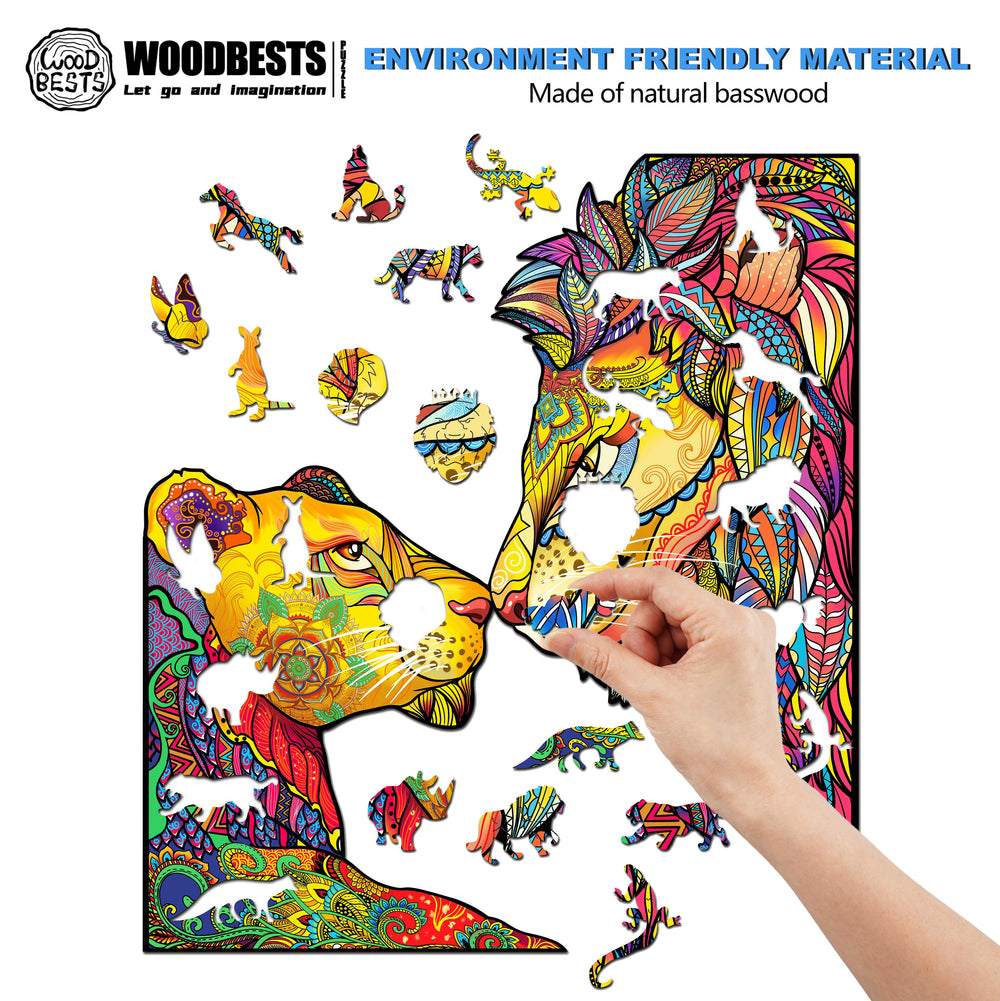 Affectionate Sight Wooden Jigsaw Puzzle - Woodbests