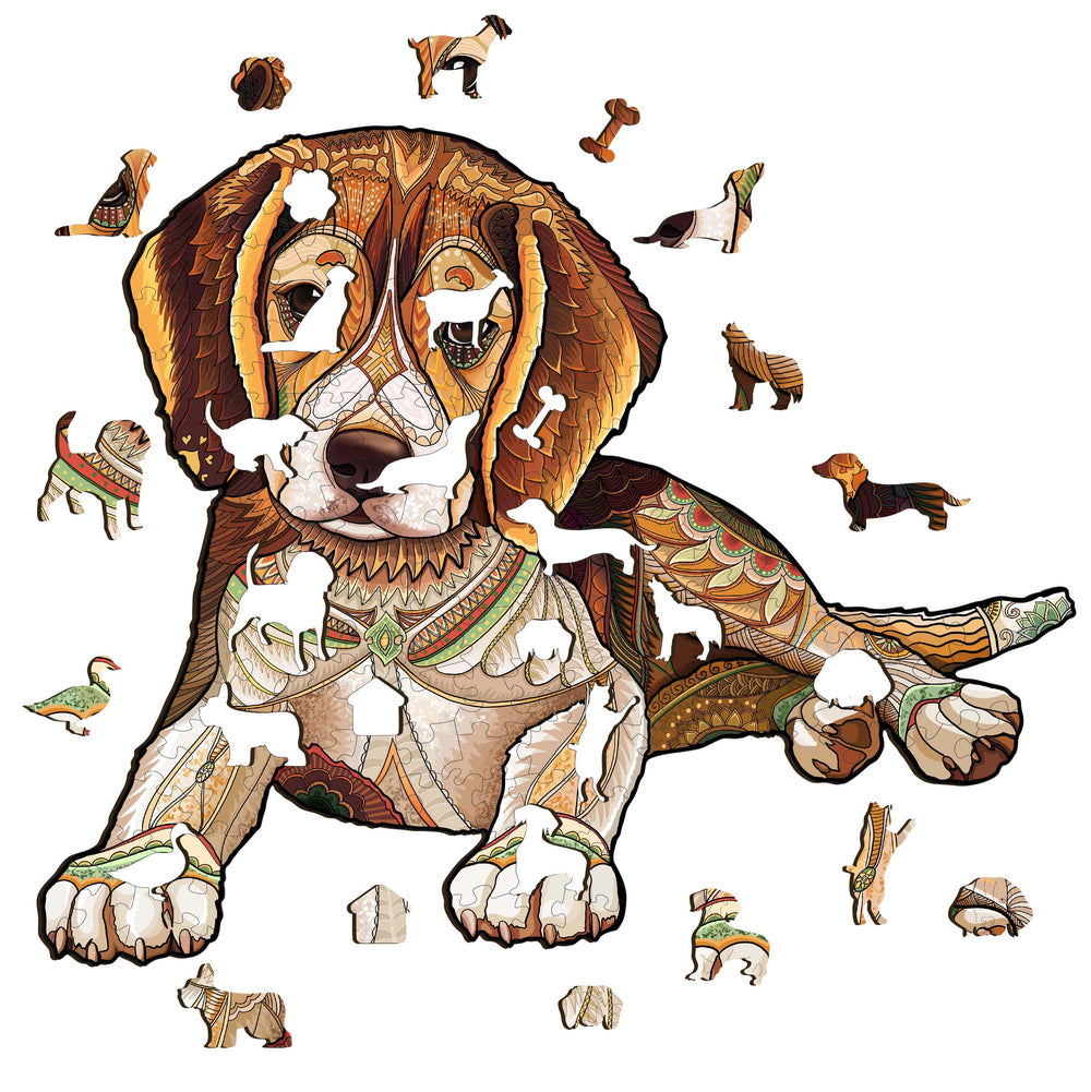 Beagle Wooden Jigsaw Puzzle-Woodbests