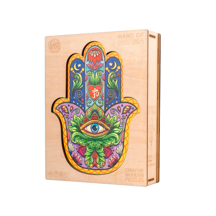 Hand Of Fatima Wooden Jigsaw Puzzle