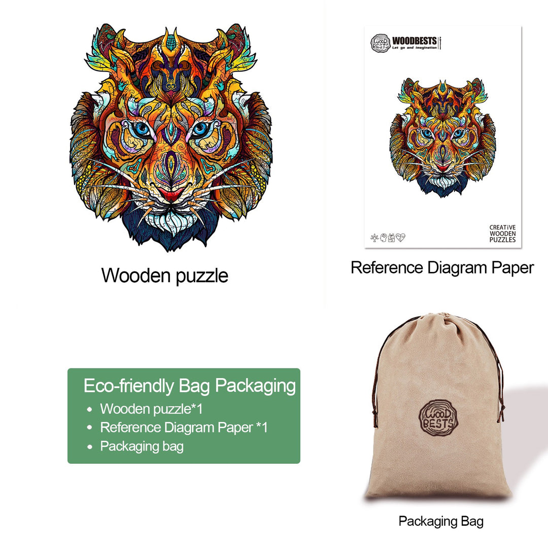 Invincible Tiger Wooden Jigsaw Puzzle - Woodbests