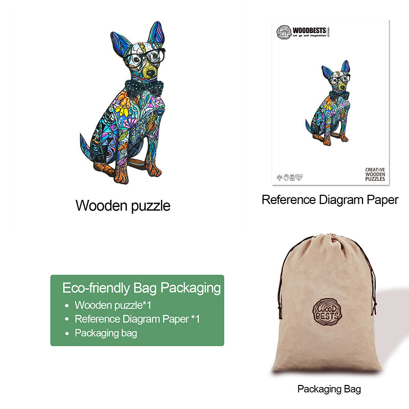 Gentlemen Dog Wooden Jigsaw Puzzle - Woodbests