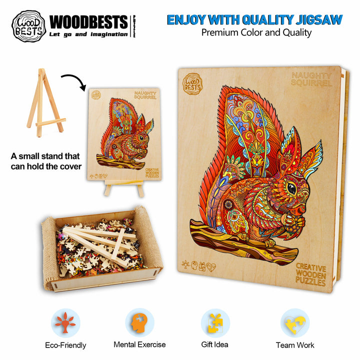 Naughty Squirrel Wooden Jigsaw Puzzle