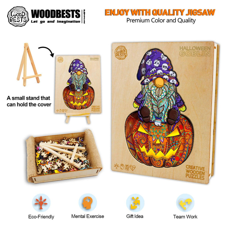 Halloween Goblin Wooden Jigsaw Puzzle