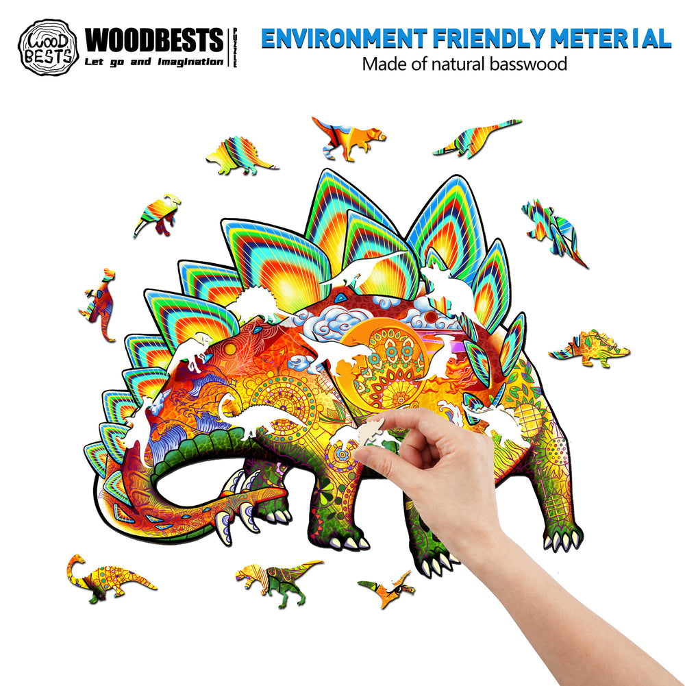 Stegosaurus Wooden Jigsaw Puzzle - Woodbests