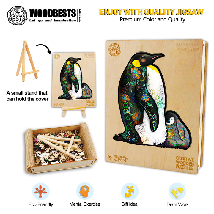 Emperor Penguin Wooden Jigsaw Puzzle