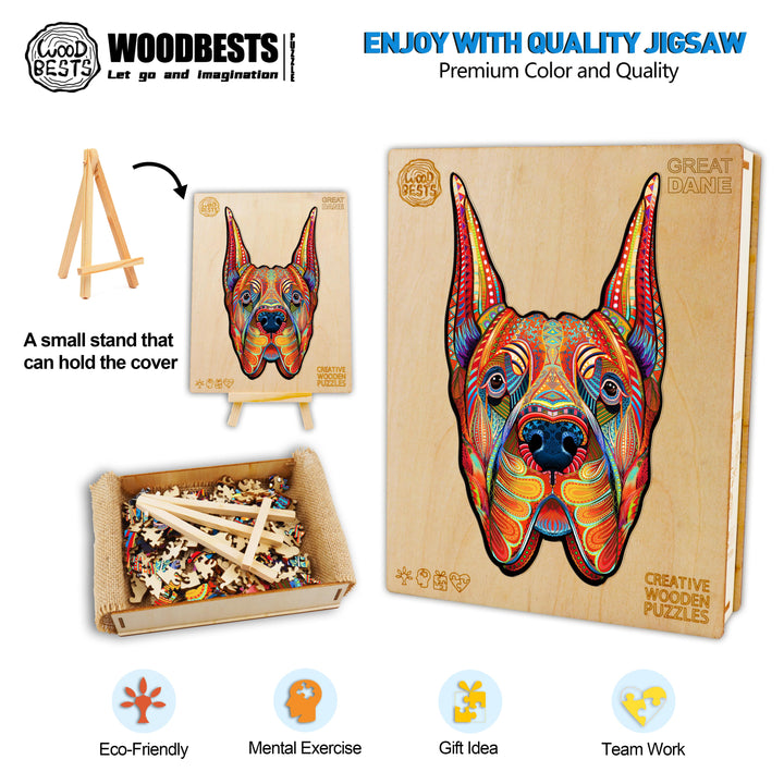 Great Dane Wooden Jigsaw Puzzle - Woodbests