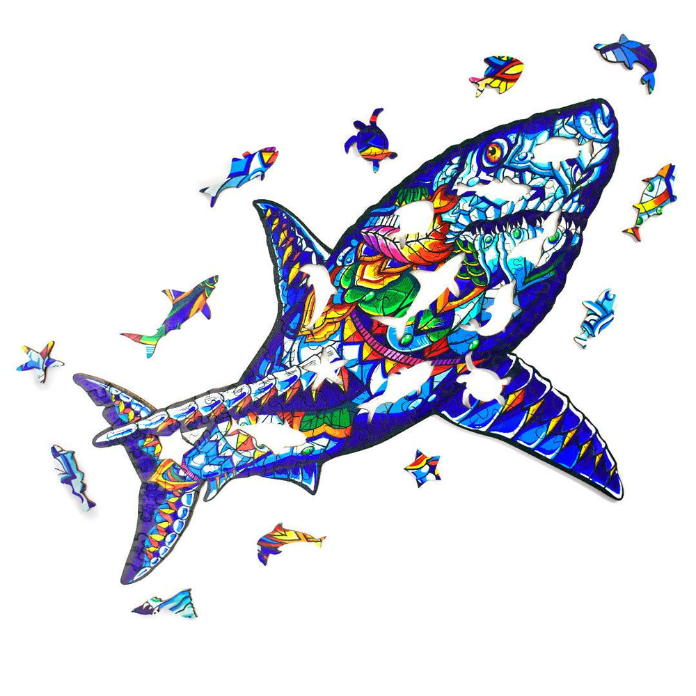 Shake Shark Wooden Jigsaw Puzzle - Woodbests