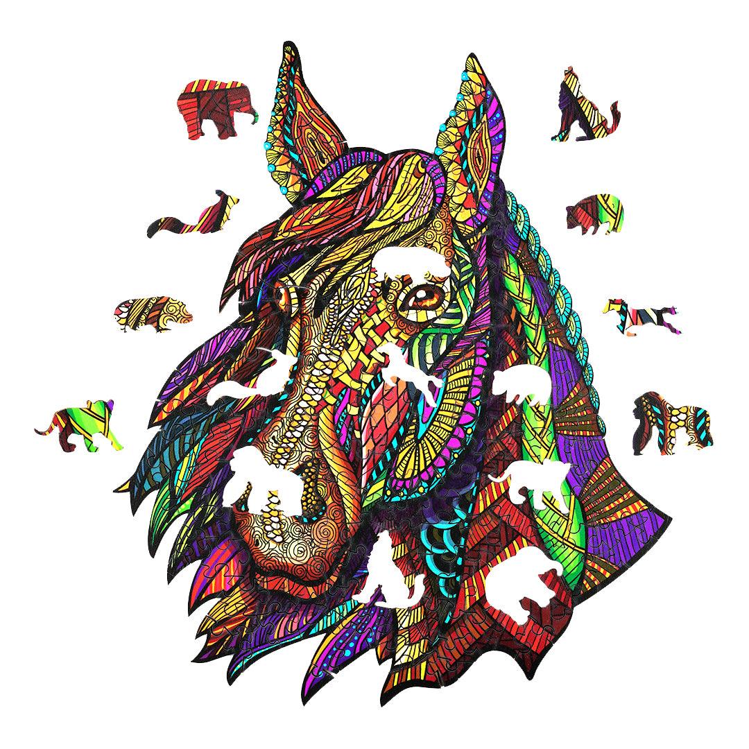 Galloping Horse Wooden Jigsaw Puzzle