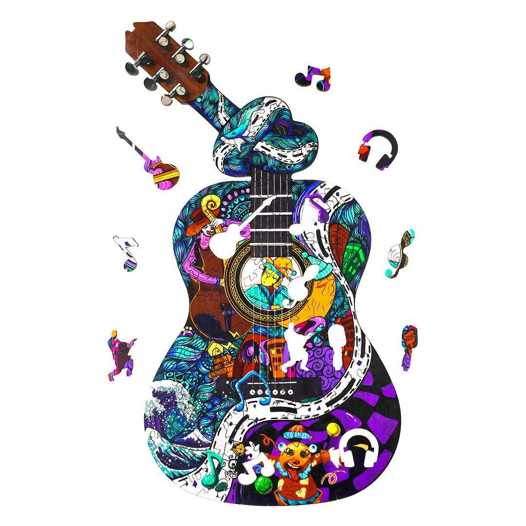 【2025年新作】 Musical Unique Guitar Silent Instrumental Wooden Shaped アート・デザイン・音楽