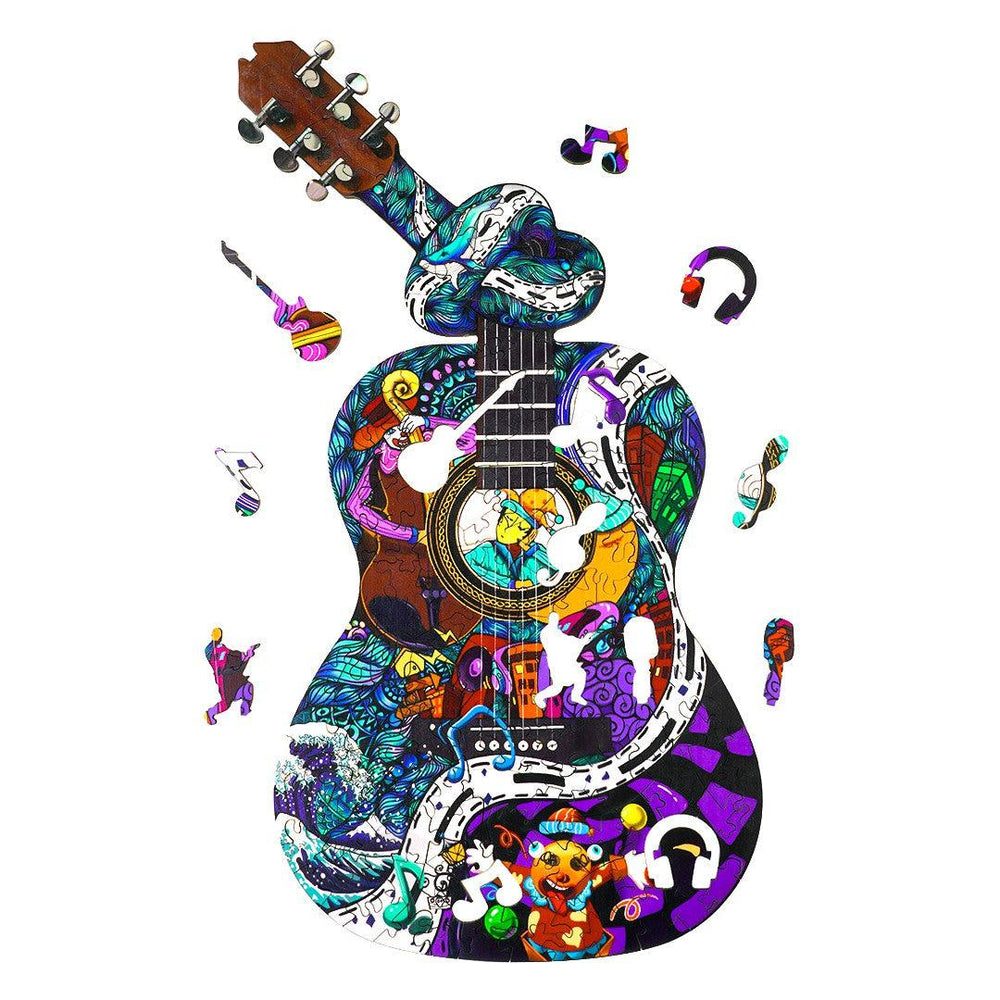 Silent Guitar Wooden Jigsaw Puzzle - Woodbests