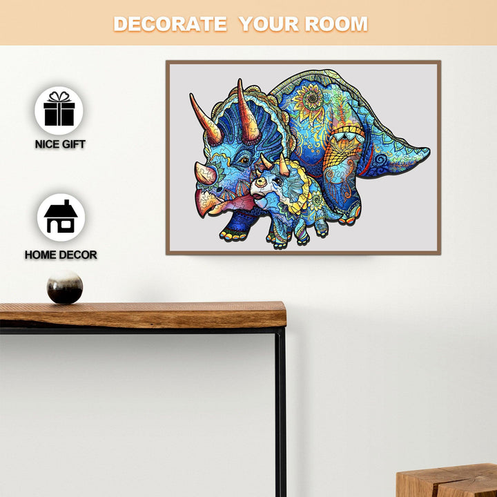 Triceratops Wooden Jigsaw Puzzle - Woodbests