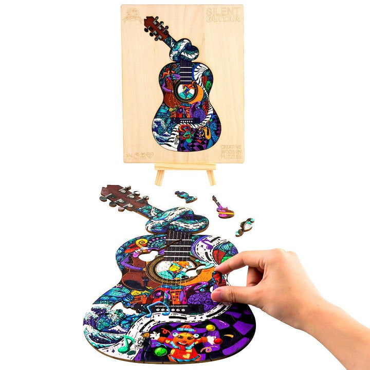 Silent Guitar Wooden Jigsaw Puzzle