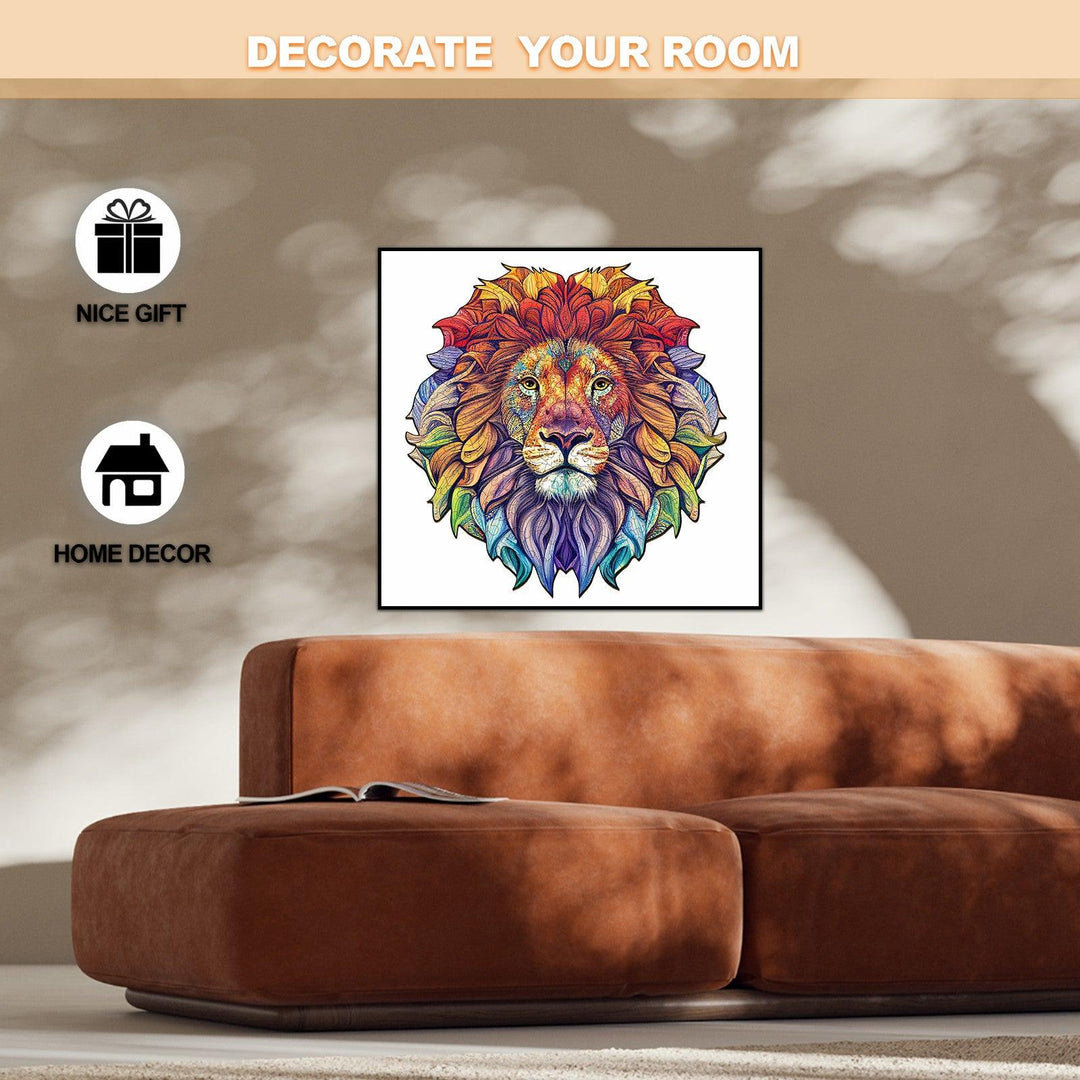 Steady Lion Wooden Jigsaw Puzzle
