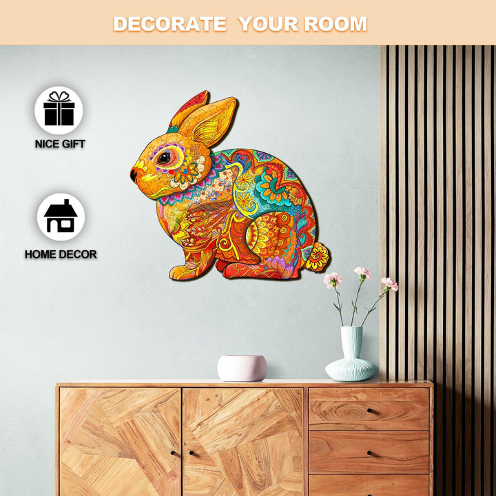 Lucky Rabbit Wooden Jigsaw Puzzle-Woodbests