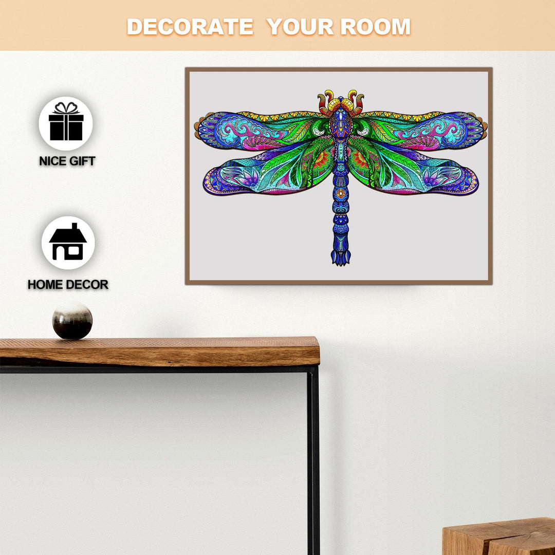 Large Dragonfly Wooden Jigsaw Puzzle