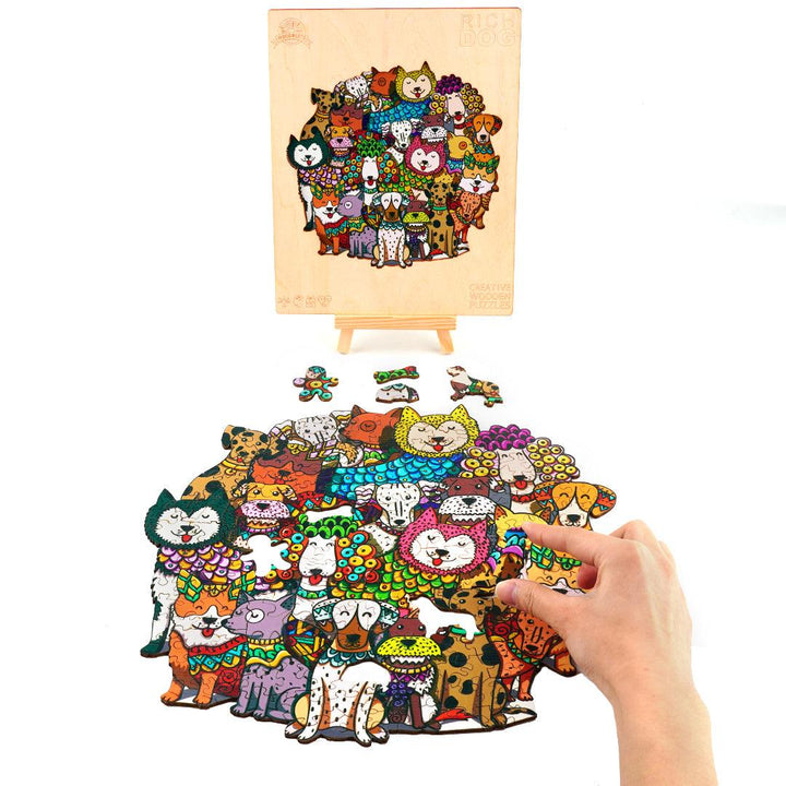 Rich Dog Wooden Jigsaw Puzzle