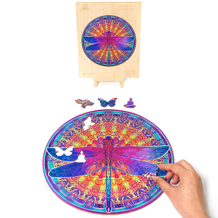 Mandala Dragonfly 2 Wooden Jigsaw Puzzle - Woodbests