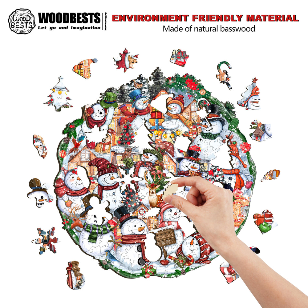 Merry Christmas Wooden Jigsaw Puzzle - Woodbests