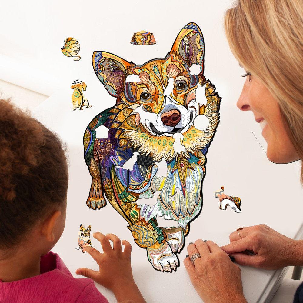 Clever Corgi Wooden Jigsaw Puzzle - Woodbests