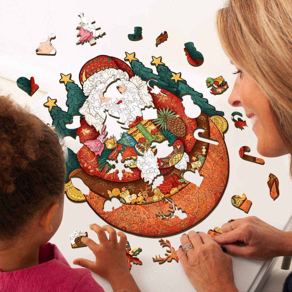 Warm Christmas Wooden Jigsaw Puzzle