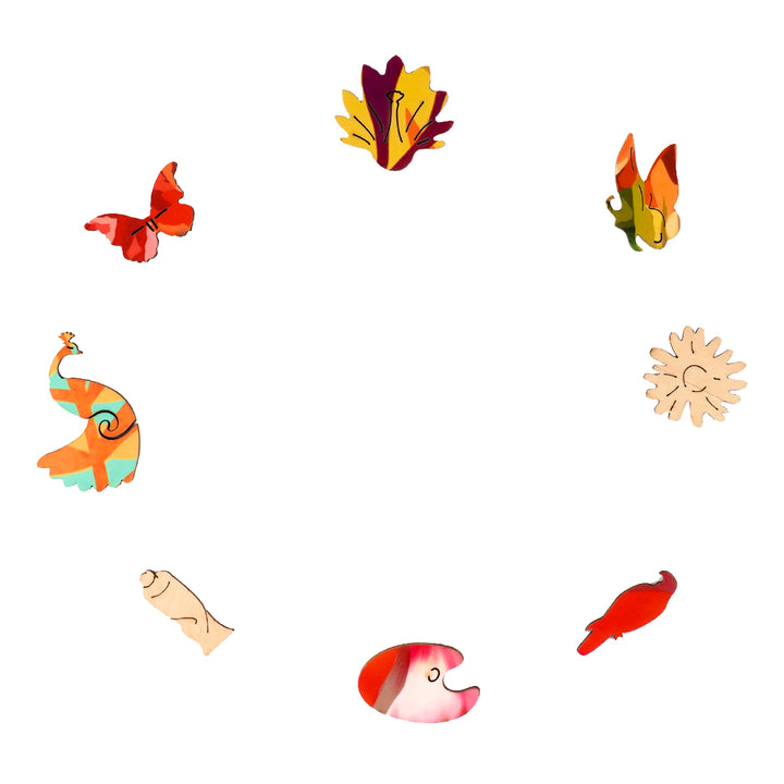 Tropical Parrot Wooden Jigsaw Puzzle