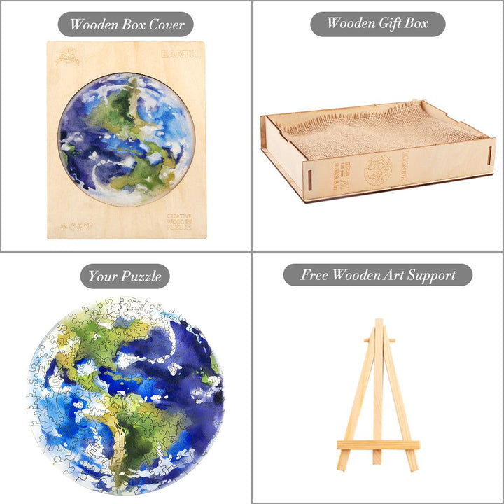 Earth Wooden Jigsaw Puzzle - Woodbests