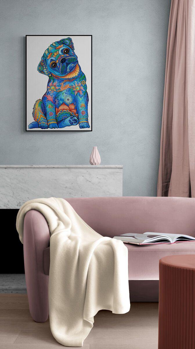 Cute Pug Pet Dog Animal Lover Lovely Puppy Wooden Jigsaw Puzzle