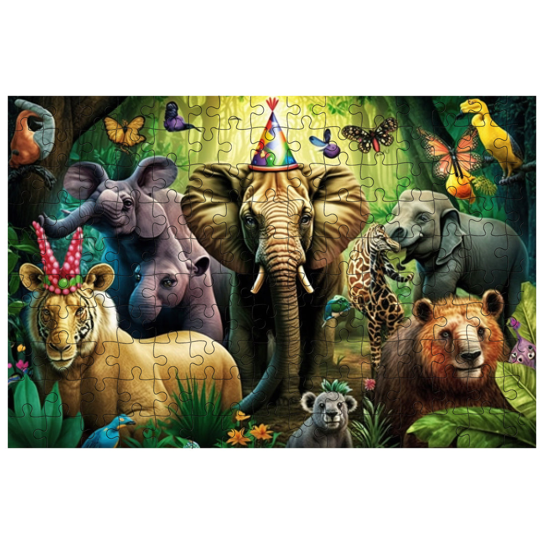 Wild Animal Party Jigsaw Puzzle[300PCS/500PCS/1000PCS]-Woodbests
