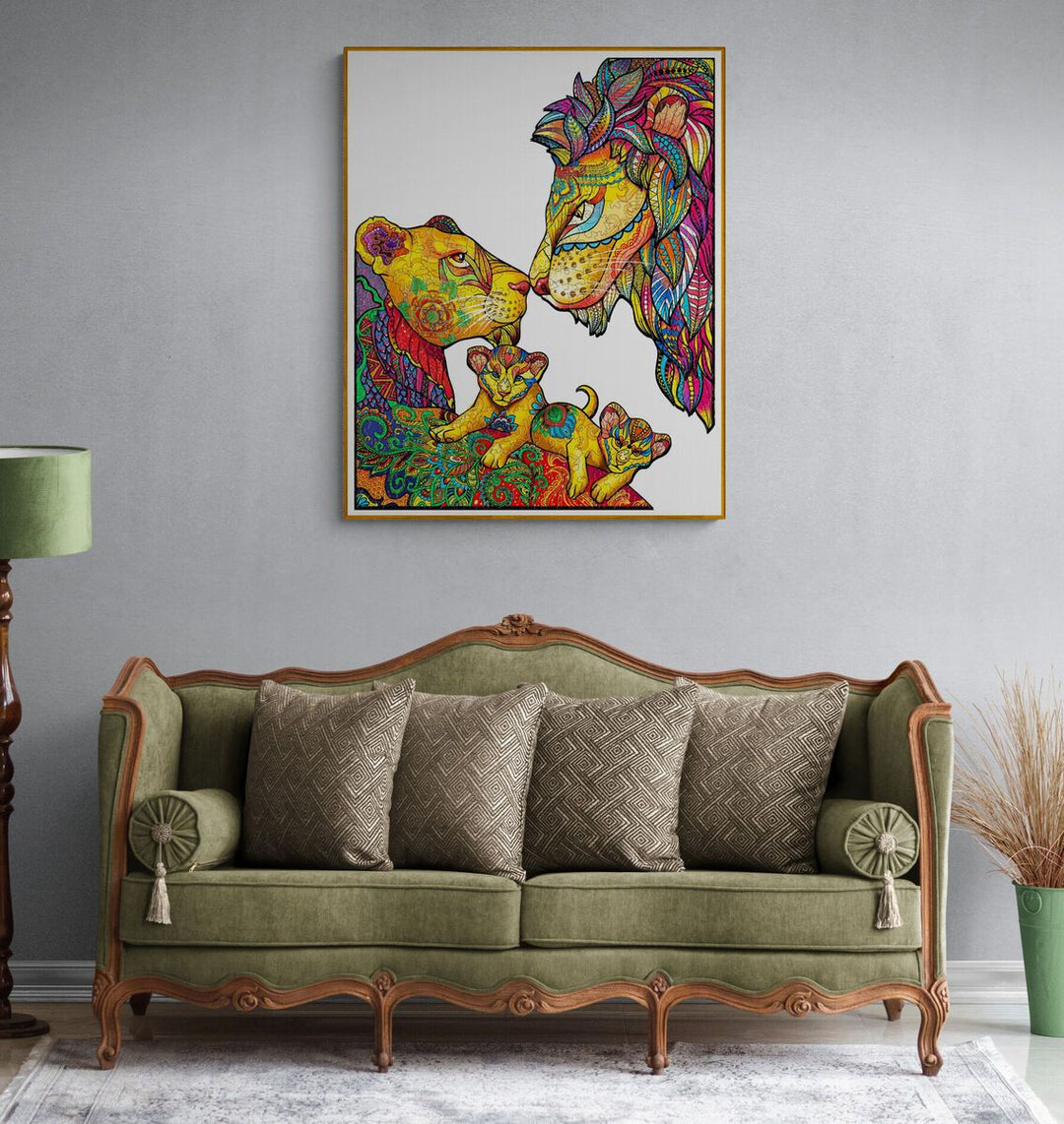 Lion Family Wooden Jigsaw Puzzle