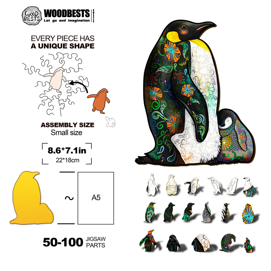 Emperor Penguin Wooden Jigsaw Puzzle