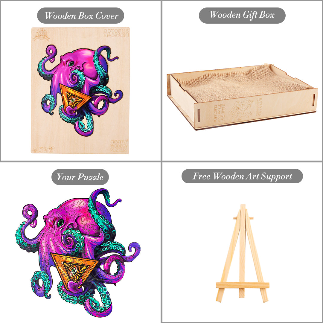 Octopus Xiaohachi Wooden Jigsaw Puzzle